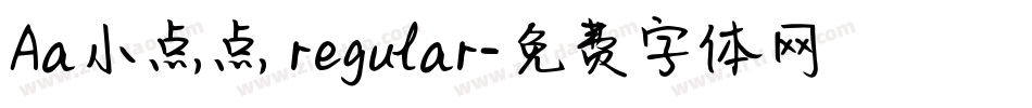 Aa小点点 regular字体转换